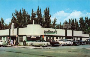 Clearwater FL Beachcomber Restaurant Old Cars Postcard