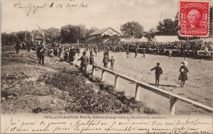 Willimantic CT Willimantic Fair Grounds c1905 w 2c Washington Stamp Postcard H8