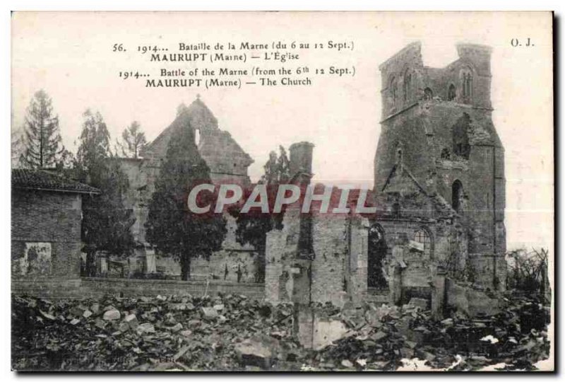 Old Postcard 1914 Battle of the Marne from 6 to 12 September Maurupt Marne Th...