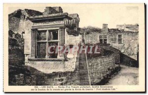 Old Postcard Les Baux remains of a Protestant church