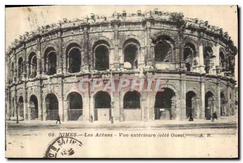 Postcard Old Nimes Arenes The external dimension West View