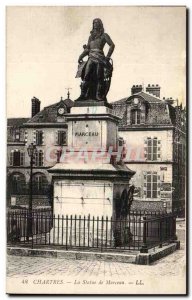 Chartres Old Postcard The statue of Marceau