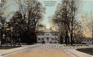 Governor Mansion Governor's Mansion, Capitol Square Richmond, VA, USA 1912 