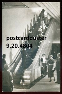 h5076 - CHICAGO Illinois Postcard 1941 Marshall Field Store Interior. Escalator