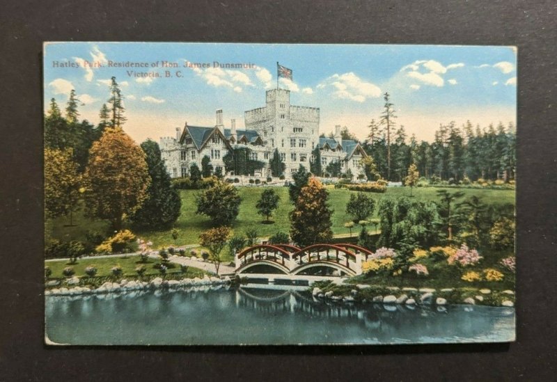 Mint Vintage Hately Park James Dunsmuir Residence Victoria BC Canada Postcard