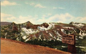 Trail Ridge Road Rocky Mountain National Park Colorado Vintage Linen Postcard 