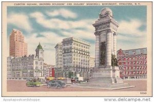 New York Syracuse Clinton Square Showing Soldiers And Sailors Memorial Monume...