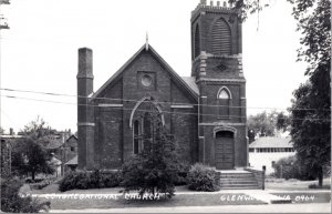 Real Photo Postcard Congregational Church in Glenwood, Iowa