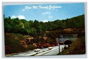 Vintage 1960's Postcard Blue Mountain Tunnel Entrance Pennsylvania Turnpike