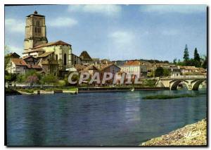 Postcard Modern Saint Astier Dordogne The general view and the banks of the Isle