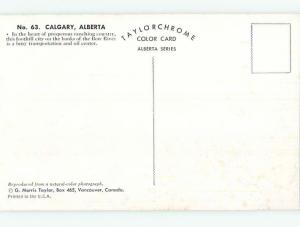 Unused Pre-1980 TOWN VIEW SCENE Calgary Alberta AB p8595