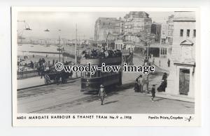 pp1900 - Margate Harbour & Thanet Tram No.9, c1918 - Pamlin postcard