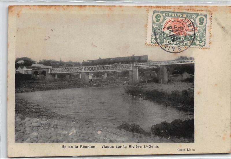 LA REUNION : viaduc sur la riviere st-denis - etat