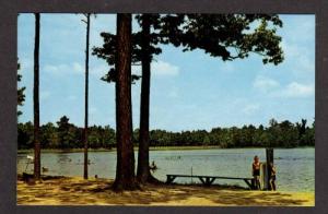 DE Swimming Trap Pond Laurel Delaware Postcard PC Carte Postale