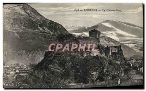 Old Postcard Lourdes Le Chateau Fort