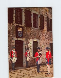 Postcard Members Of The Guard At French Castle, Old Fort Niagara, New York