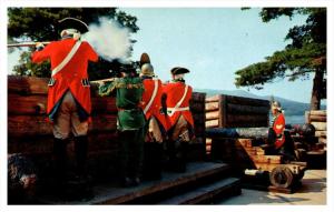 11407    NY Lake George Fort William Henry    re-enactment  on northwest Bastion