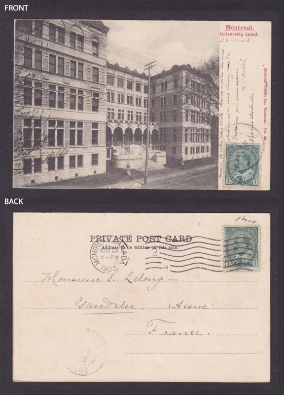 Postcard, CANADA, Montreal, University Laval
