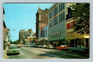 York PA-Pennsylvania Business District On Market Street, Chrome Postcard