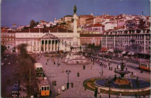 Colors of Portugal Rossio Square Libson Postcard PC292