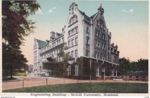 MONTREAL, Quebec, Canada, 1900-1910s; Engineering Building, McGill University