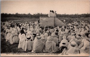 Tunisia La Grande Priere Terminant le Ramadan Vintage Postcard C196