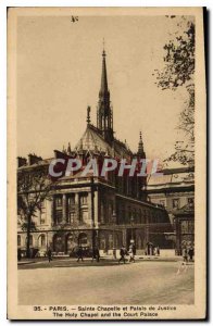 Postcard Old Paris Sainte Chapelle and Palais de Justice