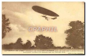 Old Postcard Jet Aviation Zeppelin airship Dupuy lome Fabrics Hutchinson in C...