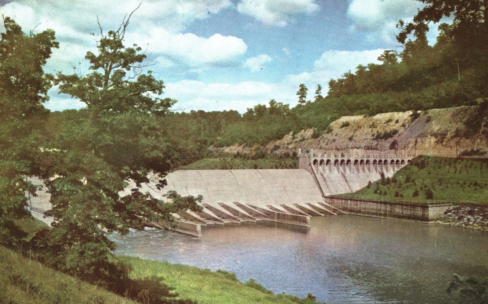 Vintage Postcard Dover Dam Muskingum Conservancy District Scenic Dover ...