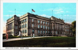 Omaha High School Omaha Nebraska Vintage Postcard C119