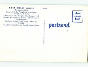 Unused Pre-1980 MOTEL SCENE Perrysburg Ohio OH HJ8258