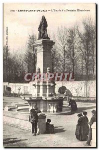 Saint Anne d & # 39Auray Old Postcard L & # 39entree has the miraculous fountain