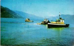 Harrison Hot Springs BC Tugboat Tug Of War Klondike Festival Boats Postcard G65