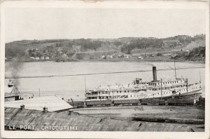 SS 'St. Irenee' Le Port Chicoutimi Quebec QC Ship Boat Unused Litho Postcard E85