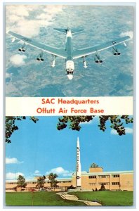 c1960's SAC Headquarters Offutt Air Force Base Bellevue NE Airplane Postcard