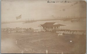 1910s Guard Mount Guantanamo Bay Cuba US Military RPPC Photo Postcard