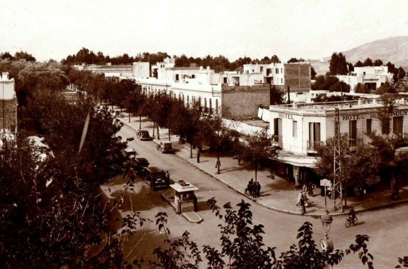 RPPC Morocco City Views Fes Downtown Cars Real Photo Lot of 4 Postcard P94 