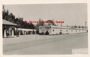 CO, Montrose, Colorado, RPPC, Davis Court Motel, Conoco Gas Station, Photo