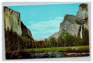 Vintage 1960's Postcard Bridal Veil Meadows Yosemite National Park California