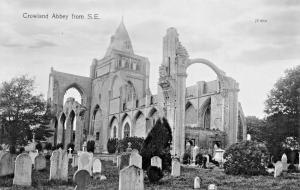 CROWLAND ABBEY LINCOLNSHIRE UK~REAL PHOTO POSTCARD