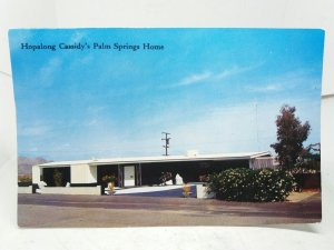 Hopalong Cassidy's Palm Springs Home California Vintage Postcard Cassidy House