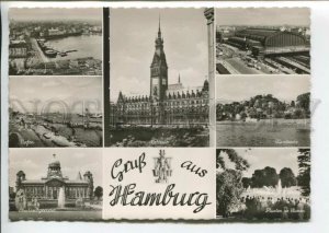 440913 Germany 1957 year Gruss aus Hamburg multi-view RPPC