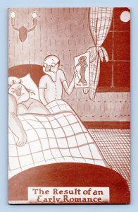 Risqué Result of an Early Romance Married Life Humor Arcade Card Q11