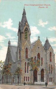 PEORIA, IL  Illinois       FIRST CONGREGATIONAL CHURCH        1911 Postcard