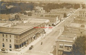 MT, Miles City, Montana, RPPC, Street Scene, Aerial View, 1911 PM, Photo