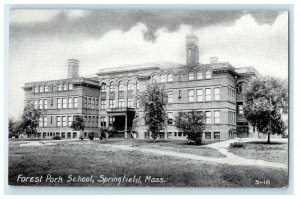 1911 Forest Park School, Springfield, Massachusetts MA Unposted Postcard 