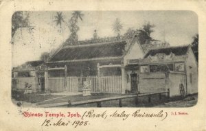 malay malaysia, PERAK IPOH, Chinese Temple (1908) Postcard