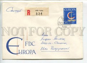 445849 Liechtenstein 1966 year FDC Europa CEPT registered