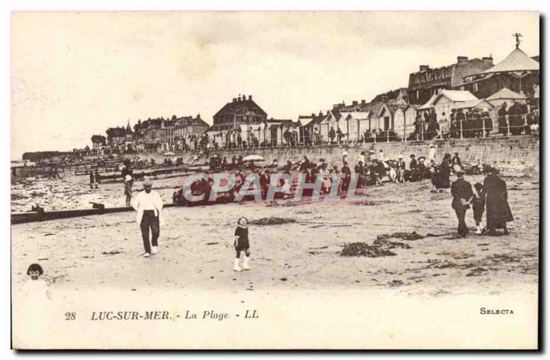 Old Postcard Luc Sur Mer The Beach