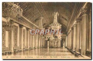 Old Postcard Compiegne Chateau Salle des Fetes